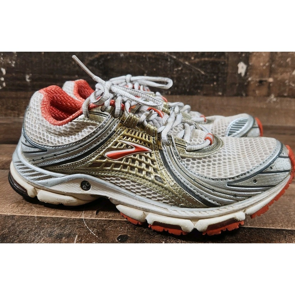 Brooks Trance 8 Running Shoes Womens 8 Silver Orange Gym Sneakers